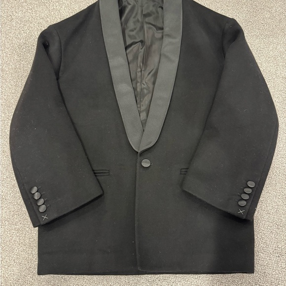 Celine womans Black Blazer jacket cashmere and satin lapels